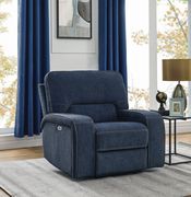 Power2 recliner chair in navy blue chenille by Coaster additional picture 11