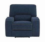 Power2 recliner chair in navy blue chenille by Coaster additional picture 6