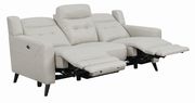 Power sofa in beige leather / pvc by Coaster additional picture 6