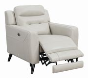 Power recliner in beige leather / pvc by Coaster additional picture 6