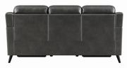 Power sofa in black leather / pvc by Coaster additional picture 2