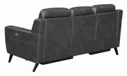 Power sofa in black leather / pvc by Coaster additional picture 3