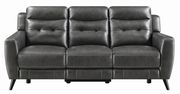 Power sofa in black leather / pvc by Coaster additional picture 5
