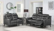 Power sofa in black leather / pvc by Coaster additional picture 9