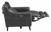 Power recliner in black leather / pvc by Coaster additional picture 2