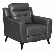 Power recliner in black leather / pvc by Coaster additional picture 9