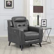 Power recliner in black leather / pvc by Coaster additional picture 10