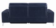 Power sofa in ink blue leather / pvc by Coaster additional picture 2