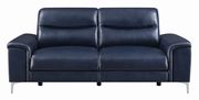 Power sofa in ink blue leather / pvc by Coaster additional picture 5