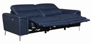 Power sofa in ink blue leather / pvc by Coaster additional picture 6
