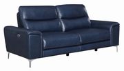 Power sofa in ink blue leather / pvc by Coaster additional picture 8