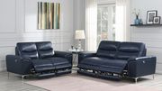 Power sofa in ink blue leather / pvc by Coaster additional picture 9