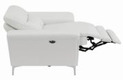 Power recliner chair in white top grain leather / pvc by Coaster additional picture 3
