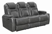 Power2 sofa in charcoal gray top grain leather by Coaster additional picture 13