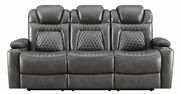 Power2 sofa in charcoal gray top grain leather by Coaster additional picture 6