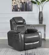 Power2 recliner charcoal gray recliner chair by Coaster additional picture 11