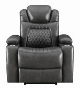 Power2 recliner charcoal gray recliner chair by Coaster additional picture 6