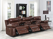 5 pc power2 home theater in chocolate brown top grain leather additional photo 3 of 2