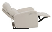 Power recliner upholstered in beige performance-grade chenille additional photo 5 of 8