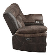Power loveseat in chocolate and dark brown exterior by Coaster additional picture 11