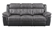 Power motion sofa in charcoal and matching black exterior by Coaster additional picture 11