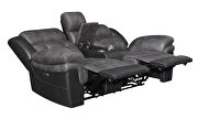 Power motion sofa in charcoal and matching black exterior by Coaster additional picture 18