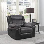 Power motion sofa in charcoal and matching black exterior by Coaster additional picture 19