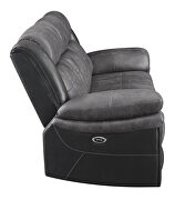 Power motion sofa in charcoal and matching black exterior by Coaster additional picture 10