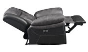 Power recliner in charcoal and matching black exterior additional photo 3 of 10