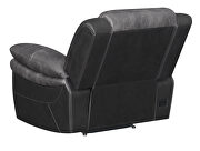Power recliner in charcoal and matching black exterior by Coaster additional picture 7