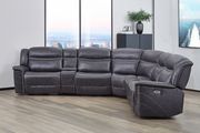 6 pc power2 sectional in charcoal faux suede by Coaster additional picture 12