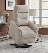 Power lift massage chair in light taupe by Coaster additional picture 3