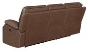 Chocolate brown top grain leather power2 recliner sofa by Coaster additional picture 4