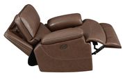 Chocolate brown top grain leather power2 recliner chair by Coaster additional picture 3