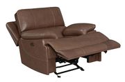 Chocolate brown top grain leather power2 recliner chair by Coaster additional picture 6