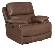 Chocolate brown top grain leather power2 recliner chair by Coaster additional picture 7