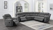 Six-piece modular power motion sectional upholstered in charcoal performance-grade chenille by Coaster additional picture 11