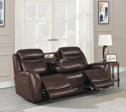 Cognac finish genuine top grain leather power sofa by Coaster additional picture 16