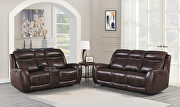 Cognac finish genuine top grain leather power sofa by Coaster additional picture 17