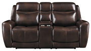 Cognac finish genuine top grain leather power sofa by Coaster additional picture 5