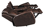 Cognac finish genuine top grain leather power sofa by Coaster additional picture 8