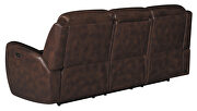 Cognac finish genuine top grain leather power sofa by Coaster additional picture 9