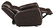 Cognac finish genuine top grain leather power glider recliner by Coaster additional picture 2
