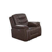 Power motion sofa in brown performance grade leatherette by Coaster additional picture 12