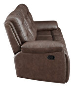 Power motion sofa in brown performance grade leatherette by Coaster additional picture 16