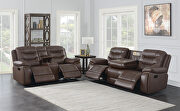 Power motion sofa in brown performance grade leatherette by Coaster additional picture 10