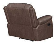 Power recliner upholstered in brown performancegrade leatherette by Coaster additional picture 11