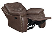 Power recliner upholstered in brown performancegrade leatherette by Coaster additional picture 12