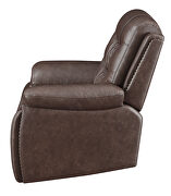 Power recliner upholstered in brown performancegrade leatherette by Coaster additional picture 7