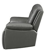 Power recliner upholstered in charcoal performance-grade leatherette by Coaster additional picture 3